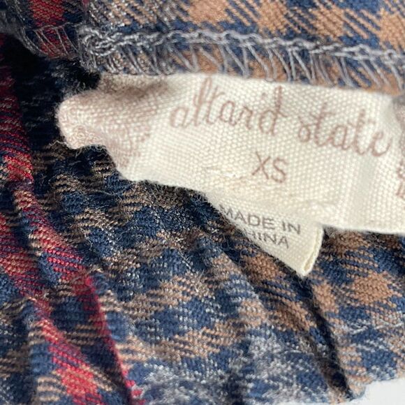 2/$30 Altar'd State Plaid Print Waist Tie High Waisted Cropped Trouser Pants - Picture 9 of 10